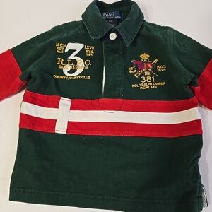 Polo RL Baby Equestrian RLPC Jockey Club Danish Rugby Shirt  12M